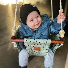 Load image into Gallery viewer, Citrus Yellow Waterproof Canvas | Handmade Kids Swing