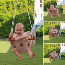 Load image into Gallery viewer, Citrus Yellow Waterproof Canvas | Handmade Kids Swing