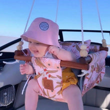 Load image into Gallery viewer, Citrus Yellow Waterproof Canvas | Handmade Kids Swing