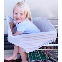 Load image into Gallery viewer, Grey bamboo baby shopping trolley cover
