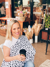 Load image into Gallery viewer, white spotted baby nursing cover
